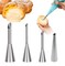4Pcs Puff Pastry Piping Nozzle Set, Stainless Steel Decorating Tips for Cake Cupcake Cookie C